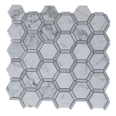 Honeycomb White Carrara & Light Bardiglio