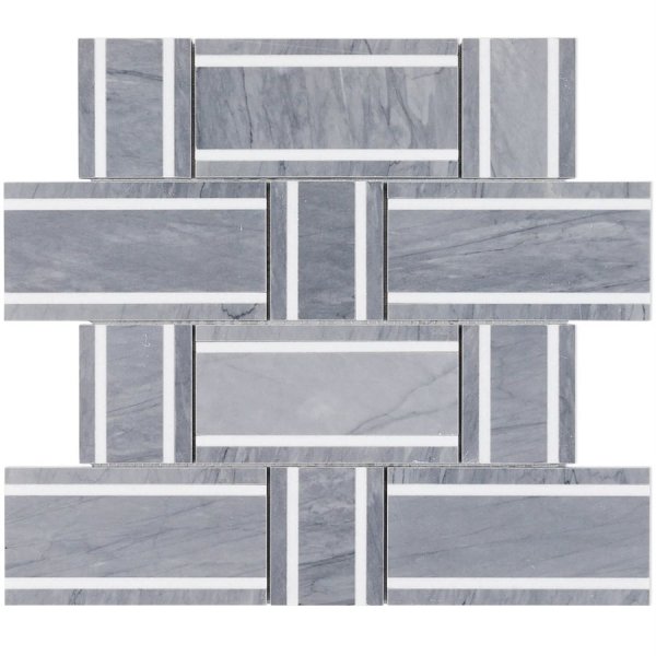 Interlace Burlington Gray & White Thassos