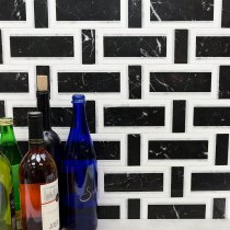 Interlace Nero Marquina, White Carrara & Thassos