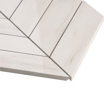 Lithe Dolomite Snow 2x8 Chevron Polished