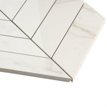 Lithe Statuario Venato 2x8 Chevron Polished