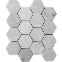 CARRARA HEX 3X3 POLISHED