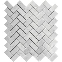 CARRARA 1X2″ HERRINGBONE POLISHED