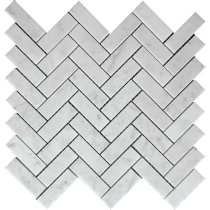 CARRARA 1X3″ HERRINGBONE POLISHED