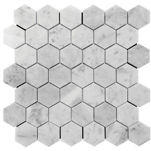 Carrara Hex 2x2 honed