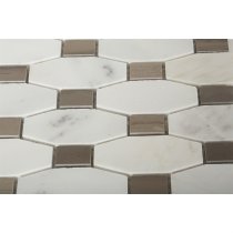 Long Octagon Pattern Asian Statuary & Athens Gray Dot