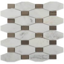 Long Octagon Pattern Asian Statuary & Athens Gray Dot