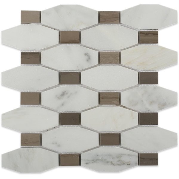 Long Octagon Pattern Asian Statuary & Athens Gray Dot