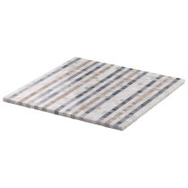 Madras Lines Cloud - Alaska White, Burlington Gray, & Wooden Beige