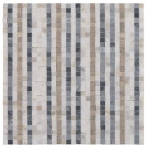 Madras Lines Cloud - Alaska White, Burlington Gray, & Wooden Beige