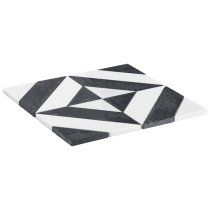 Minna Diagonals Bianca Pepper - Tibet White & Black Terrazzo