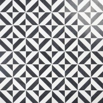 Minna Diagonals Bianca Pepper - Tibet White & Black Terrazzo