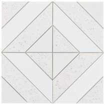 Minna Diagonals Bianca Salt - Tibet White & Terrazzo