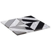 Minna Diagonals Nero Truffle - Nero Marquina & Terrazzo