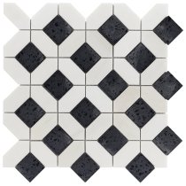 Minna Diamond Bianca Pepper - Tibet White & Black Terrazzo