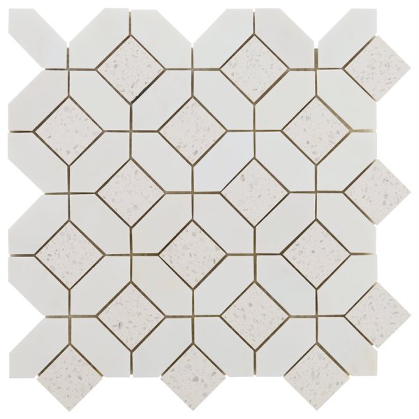 Minna Diamond Bianca Salt - Tibet White & Terrazzo