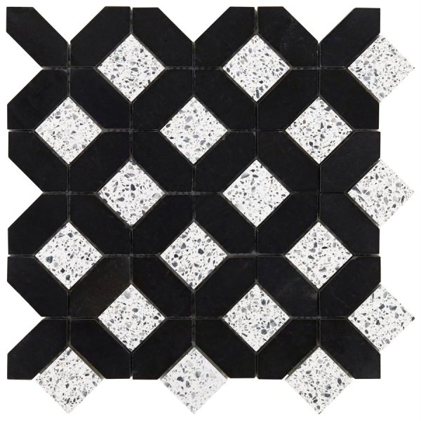 Minna Diamond Nero Truffle - Nero Marquina & Terrazzo