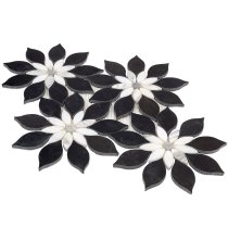 MJ Rain Flower - Black Jade, Calacatta with Calacatta Dot