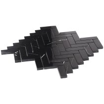 Nero Marquina 1x3 Herringbone