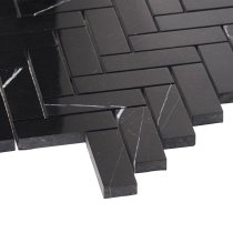 Nero Marquina 1x3 Herringbone