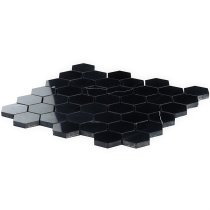 Nero Marquina 2" Hexagon Polished