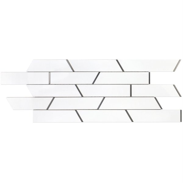 Close Out - Oracle Trapezoid Crystallized Porcelain & Black Stainless Steel