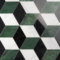 Pari Verde - Nero, Dark Green & Carrara Polished