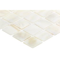 Pearl White Flat 1x1 Squares