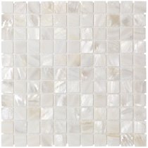 Pearl White Flat 1x1 Squares