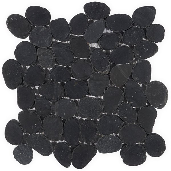 Pebblestone Alor Black Sliced Round Natural Stone