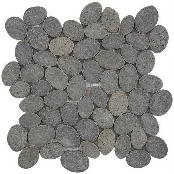 Pebblestone Black Lava Sliced Round Natural Stone