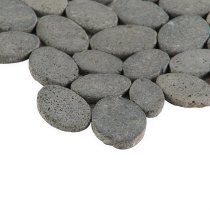 Pebblestone Black Lava Sliced Round Natural Stone