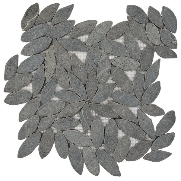 Pebblestone Flower Black Lava Natural Stone