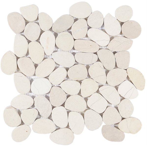 Pebblestone Lovina White Sliced Round Natural Stone