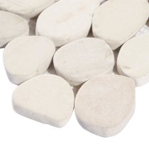 Pebblestone Lovina White Sliced Round Natural Stone