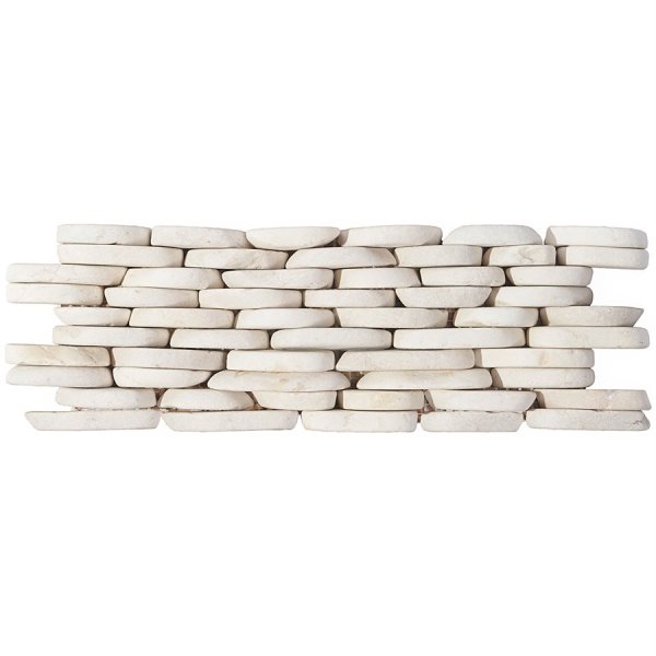 Pebblestone Lovina White Stacked Sliced Natural Stone