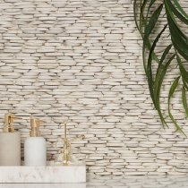 Pebblestone Lovina White Stacked Sliced Natural Stone