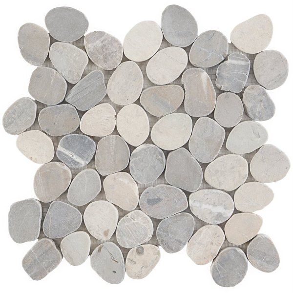 Pebblestone Prambanan Grey Sliced Round Natural Stone