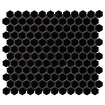 Simple 2.0 Solid Black 1″ Hexagon Polished