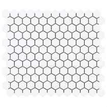 Simple 2.0 Solid White 1″ Hexagon Matte