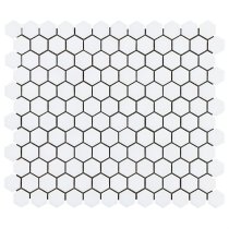 Simple 2.0 Solid White 1″ Hexagon Polished