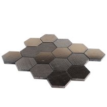 Art Lava Hexagon Textured Metallic Mix Bronze