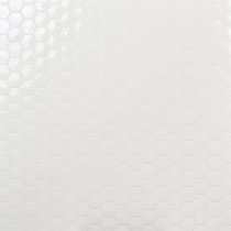 Baroque Glass Blanco White 3" Hexagon Polished