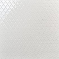 Baroque Glass Blanco White 3x4" Fishscale Polished