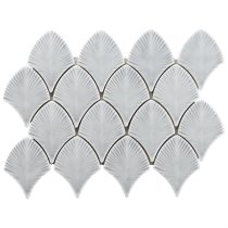 Baroque Glass Sky Blue 3x4″ Fishscale Polished