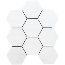 Bianco Dolomite Premium 4″ Hexagon Polished