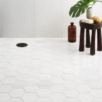 Bianco Dolomite Premium 4" Hexagon Polished