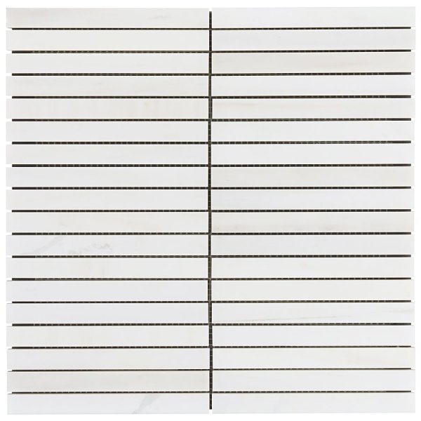 Bianco Dolomite Premium Stacked Mosaic Polished